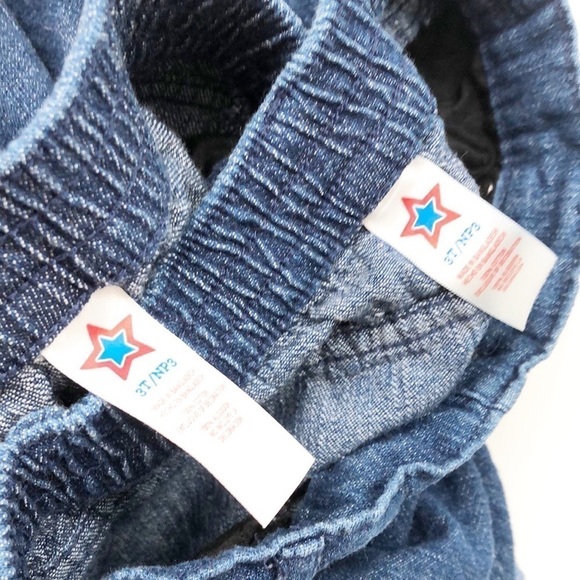 Star toddler girls red/white/blue hearts & stars denim shorts set - 4th of July - Picture 3 of 4